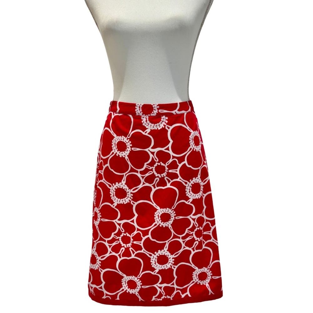 Boden Scarlet Floral A-Line Skirt